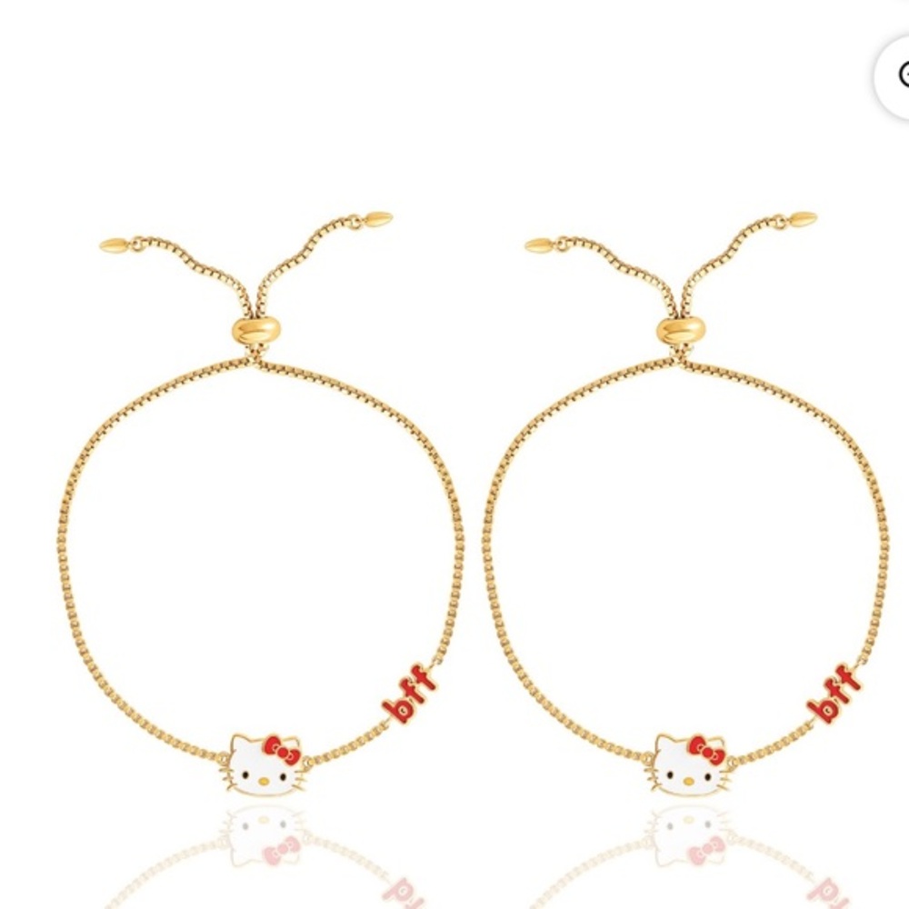 Hello Kitty BFF Gold and Red Charm Bracelets New